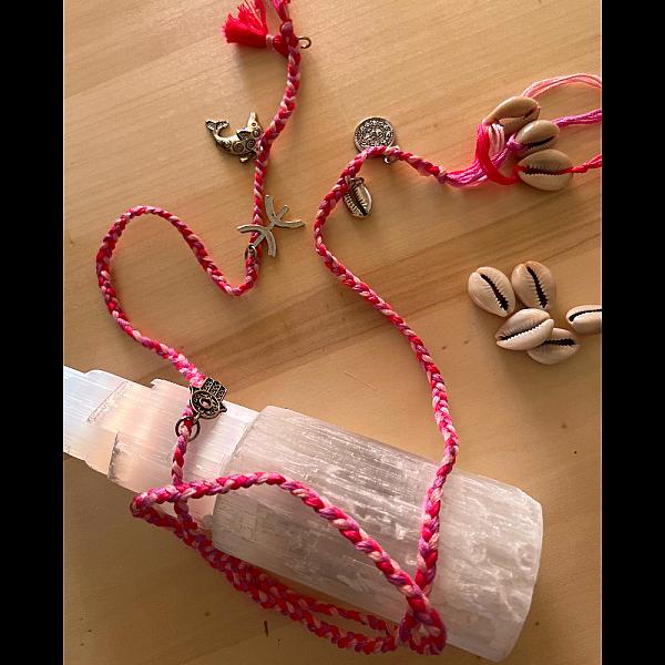 Tresse Tifawt Rose – Accessoire Cheveux Tribal Berbère