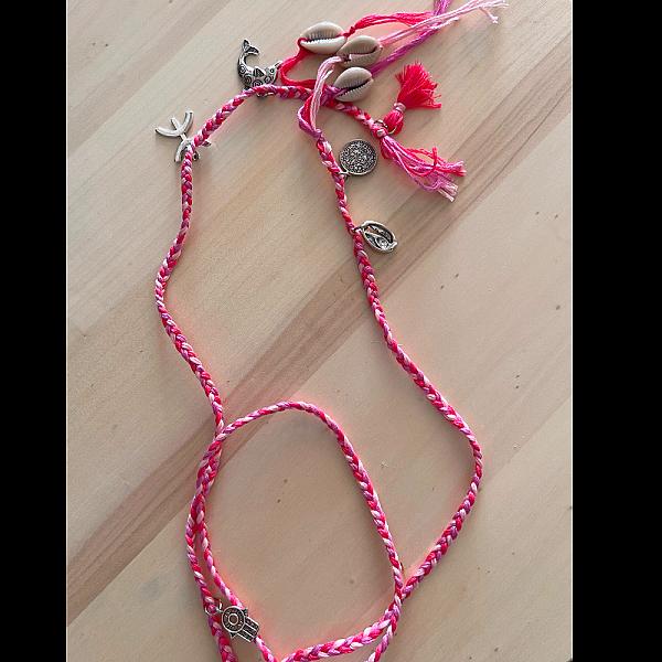 Tresse Tifawt Rose – Accessoire Cheveux Tribal Berbère