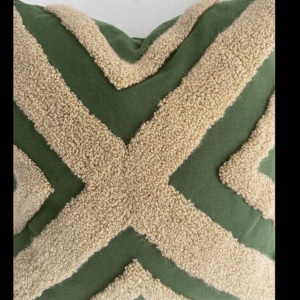 Oreiller punch needle, housse d’oreiller à aiguille de poinçon touffetée à la main / housse de coussin brodée unique faite à la main